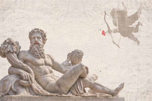 Uva Antik Zeus Ve Aşk Meleği Duvar Kağıdı