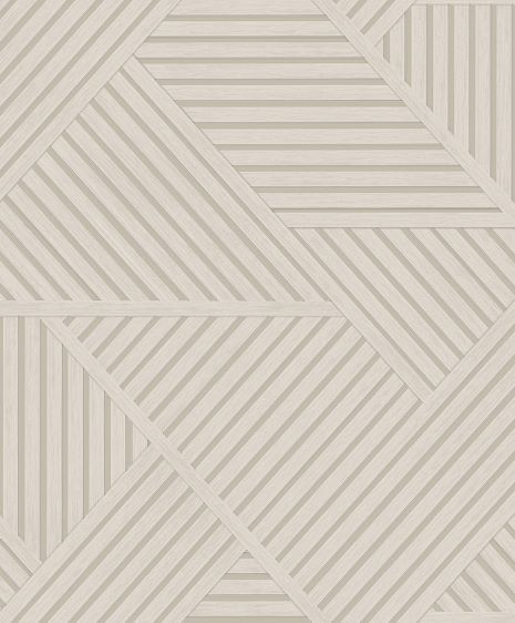 Modern Geometrik Krem Ahşap Panel Tasarım Duvar Kağıdı