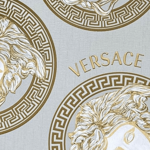 Versace 5 Medusa Head Krem & Gold Duvar Kağıdı