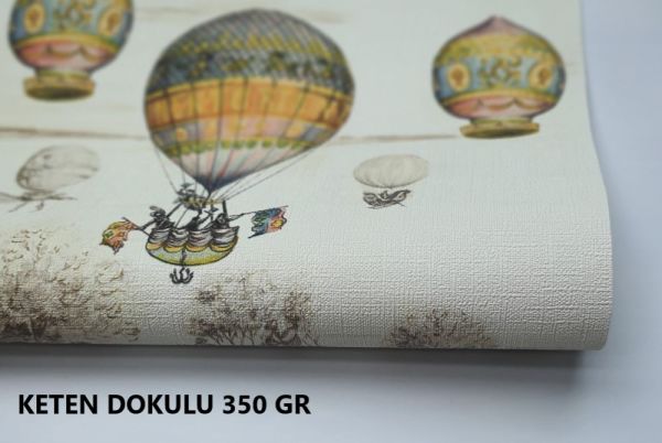 Manolya Çiçekleri Minik Kuşlar Altın Zincir Detaylı Duvar Kağıdı