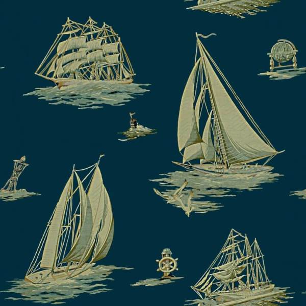 Ralph Lauren Paskalya Tekneleri Lacivert Duvar Kağıdı