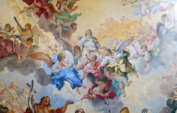 Melekler Bulutlar Mitolojik Duvar Kağıdı