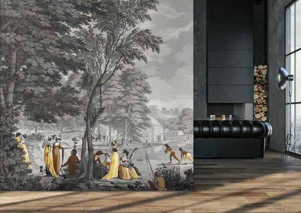 Tarihi Sarı Giyinen Kadınlar Ve Denizciler Duvar Kağıdı