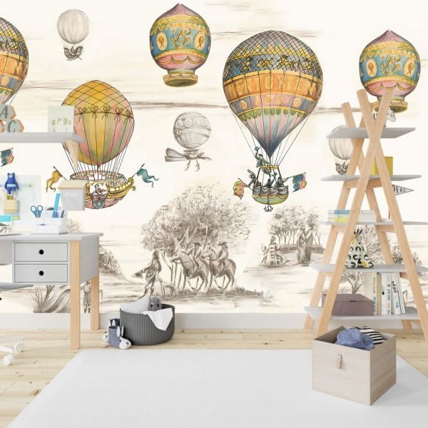 Hava Balonları Saraylılar Tasarım Duvar Kağıdı