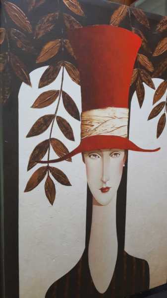 Kırmızı Şapkalı Kadın Kanvas Tablo