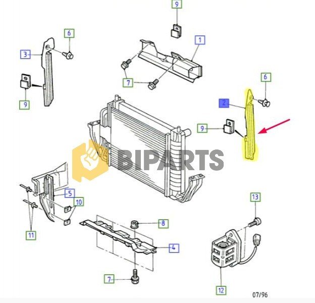 Ford Fiesta 95>02 Dekleftör Hava Sağ YS61 8A211 BA