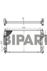 Ford Radyatör Braszing (-Ac) Transit V.184 2.4D 01> YC15 8005 HA