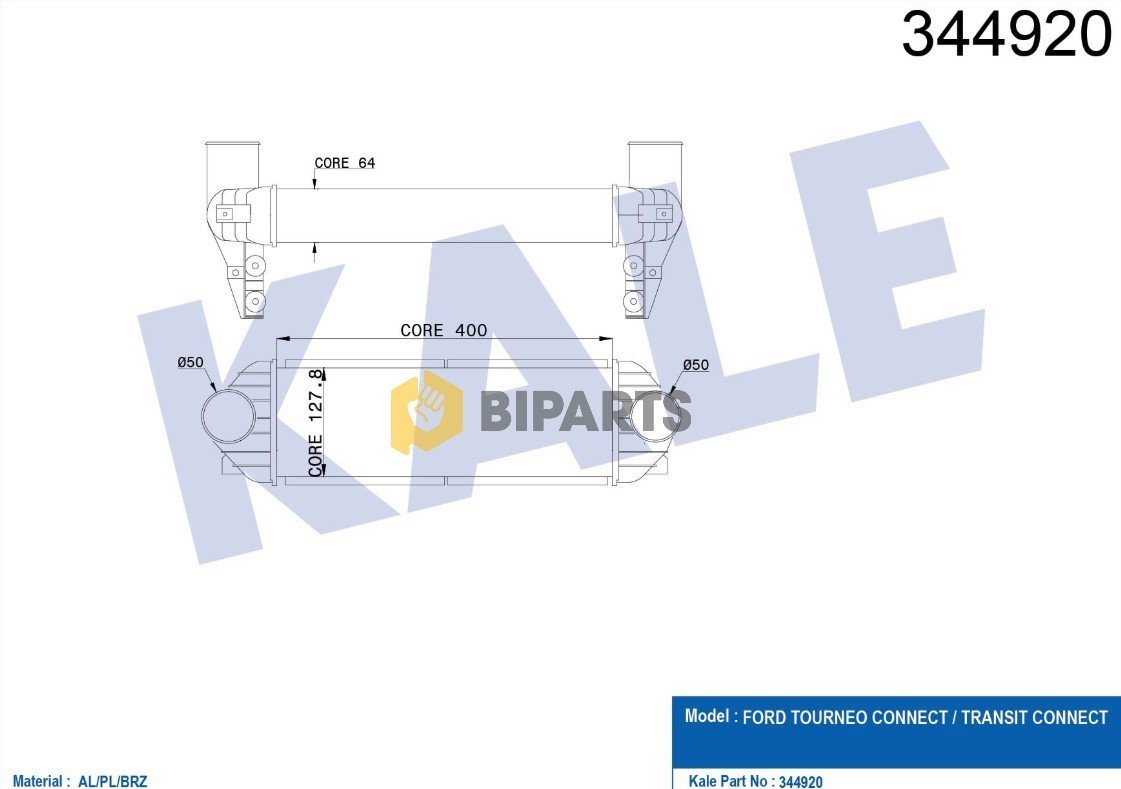 Ford İntercooler (Ara Soğutucu) Connect Bm 07> 7T16 9L440 AE