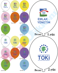 3+2 Baskılı Balon 1000 adet 3524,5 TL + KDV