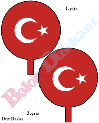 1 adet 45 inch Ay Yıldız Düz Baskılı Balon 350 TL + KDV