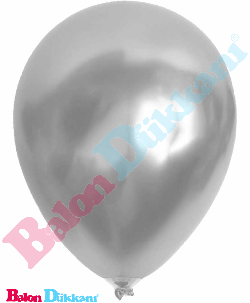 12 inch Metalik Gümüş Balon