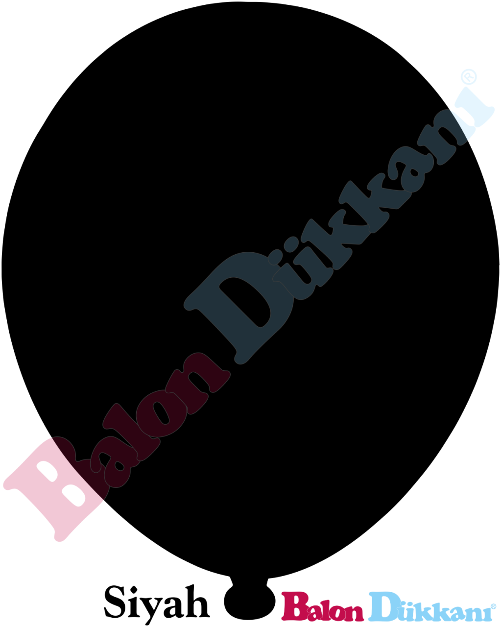 12 inch İç Mekan Siyah Balon