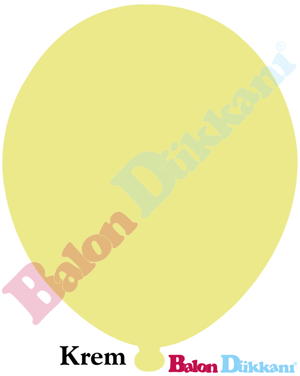 12 inch İç Mekan Krem Balon