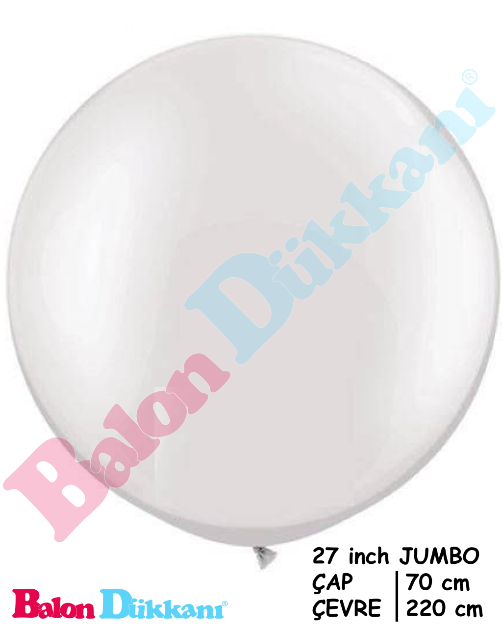 27 inch Jumbo Balon Şeffaf