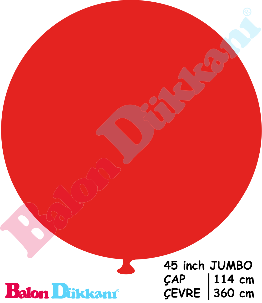 45 inch Jumbo Balon Kırmızı