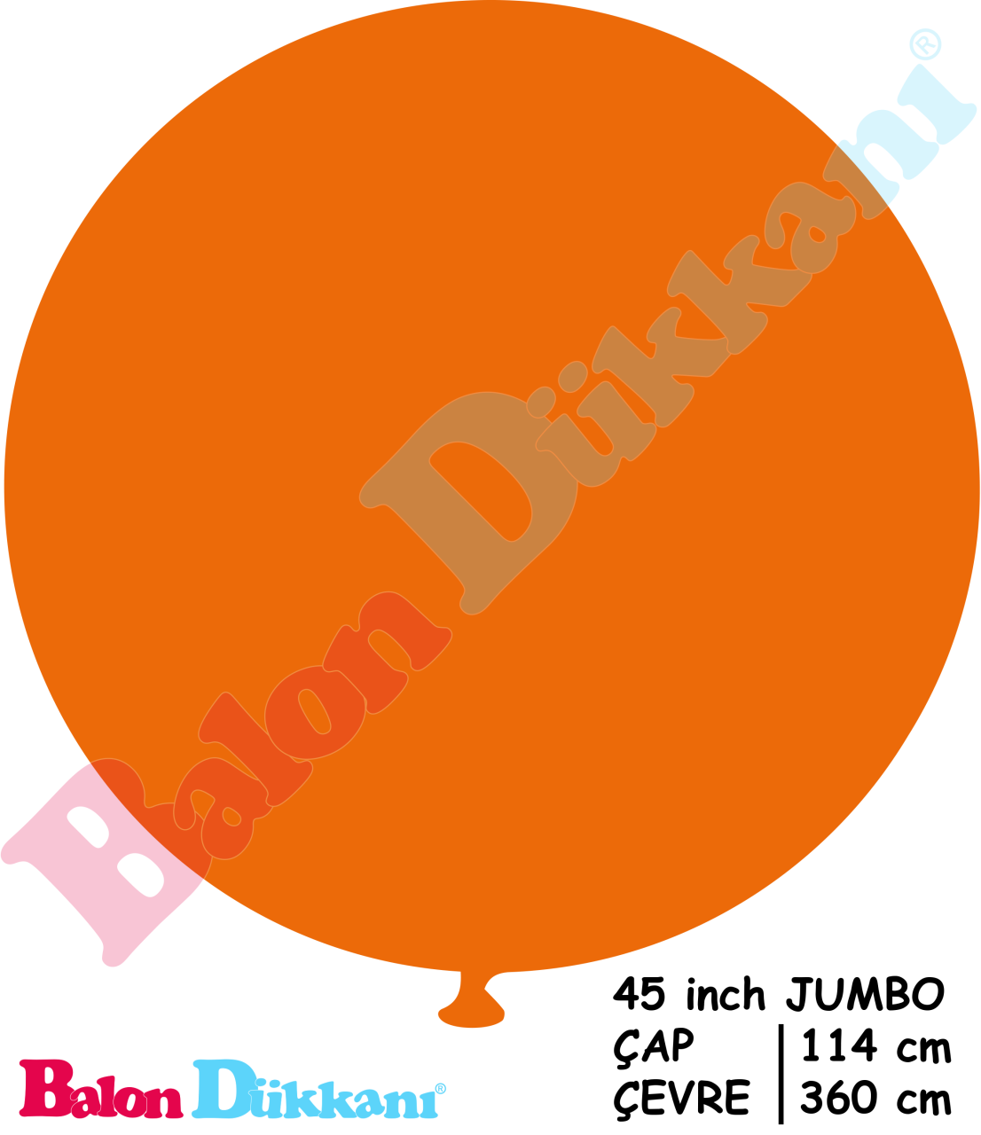 45 inch Jumbo Balon Turuncu