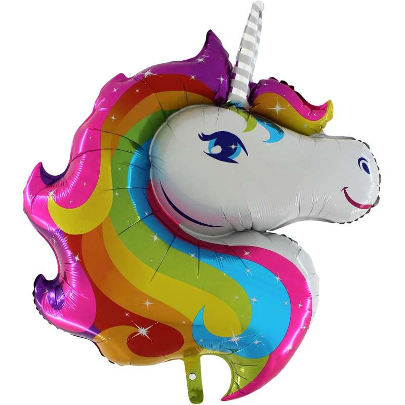 37 inch 93 cm Unicorn Rengarenk Grabo Folyo Balon