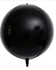 22 inch Siyah Küre Folyo Balon