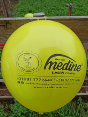 1+1 Çift Yüze Tek Renk Baskılı Punch Lastikli Balon 3850 TL + KDV
