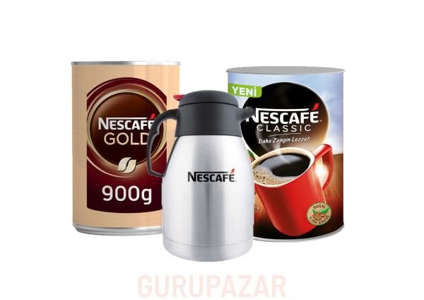 Nescafe Gold 900gr + Nescafe Classic 1000gr + Termos