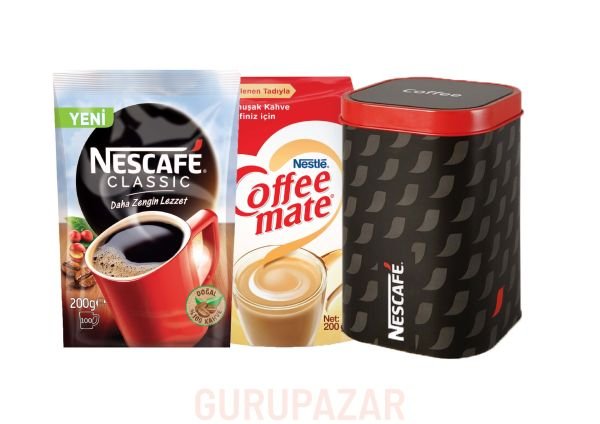 Nescafe Classic 200gr + Coffee Mate 200gr + Metal Kutu