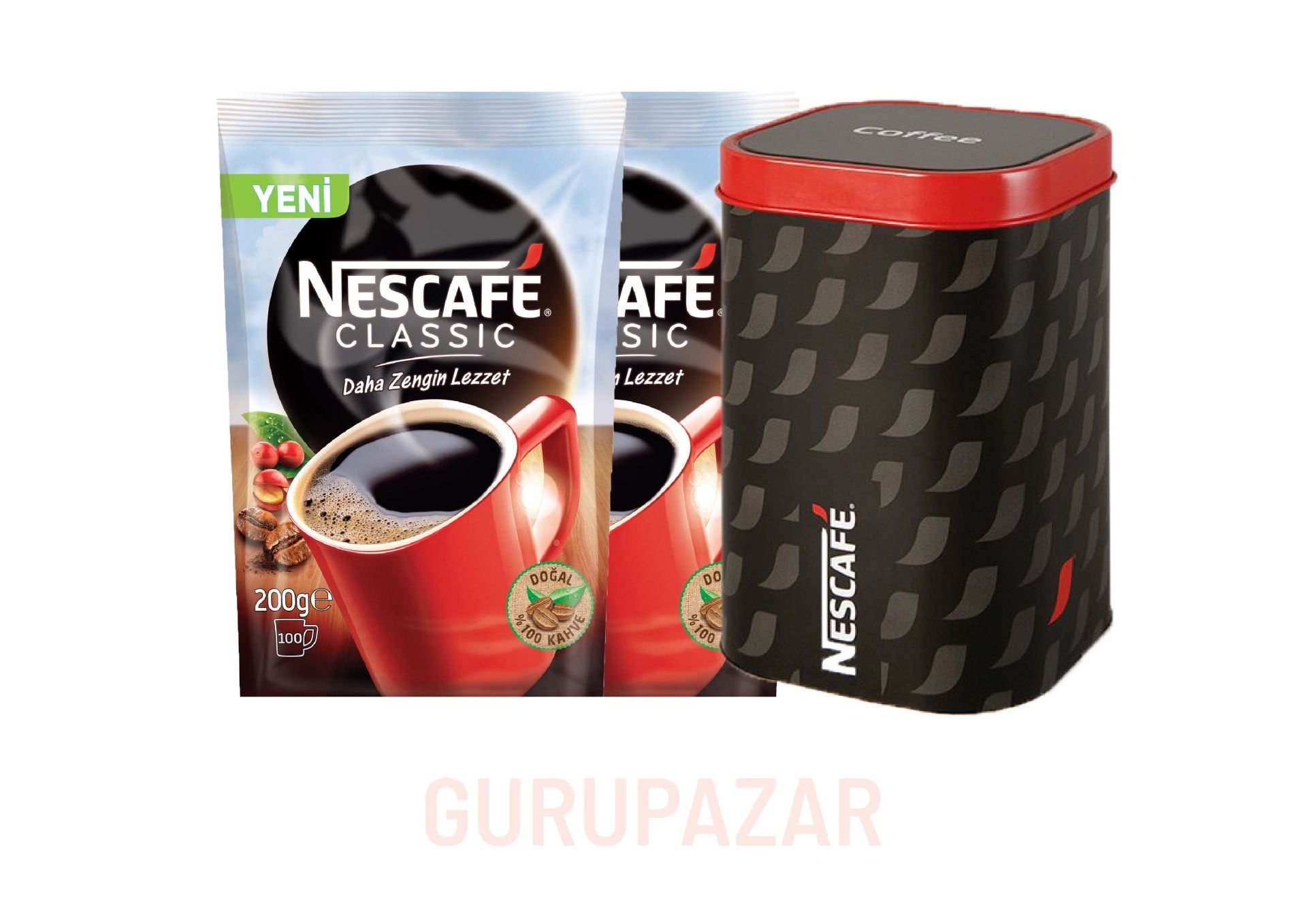 Nescafe Classic 200gr x2 + Kutu