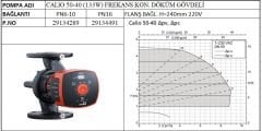 Ksb Calio 50-40 PN16 133W Frekans Kon. Döküm Gövdeli Sirkülasyon Pompası - DN50 FLANŞ Bağlantılı