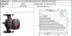 Ksb Calio 40- 70 PN16 138W Frekans Kon. Döküm Gövdeli Sirkülasyon Pompası - DN40 FLANŞ Bağlantılı