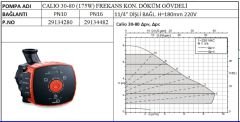 Ksb Calio 30- 80 PN10 (175W) Frekans Kon. Döküm Gövdeli Sirkülasyon Pompası- 11/4'' Dişli Bağlantı