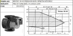 Ksb RIOTEC 40- 40 3 HIZLI Sirkülasyon Pompası - DN40 FLANŞ Bağlantılı