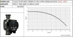 Ksb Calio  SI HP Mini Therm 25-180 150W Frekans Kon. Paslanmaz Gövdeli Sirkülasyon Pompası - 1'' Dişli Bağlantılı