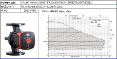 Ksb Calio 40-60 (110W) Frekans Kon. Döküm Gövdeli Sirkülasyon Pompası - DN40 FLANŞ Bağlantılı