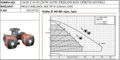 Ksb Calio Z 40-80 (265W+265W) Frekans Kon. Döküm Gövdeli Sirkülasyon Pompası - DN40 FLANŞ Bağlantılı