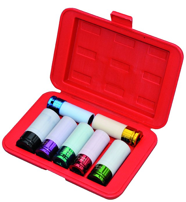 1/2'' alaşımlı jant lokma takımı 7 parça