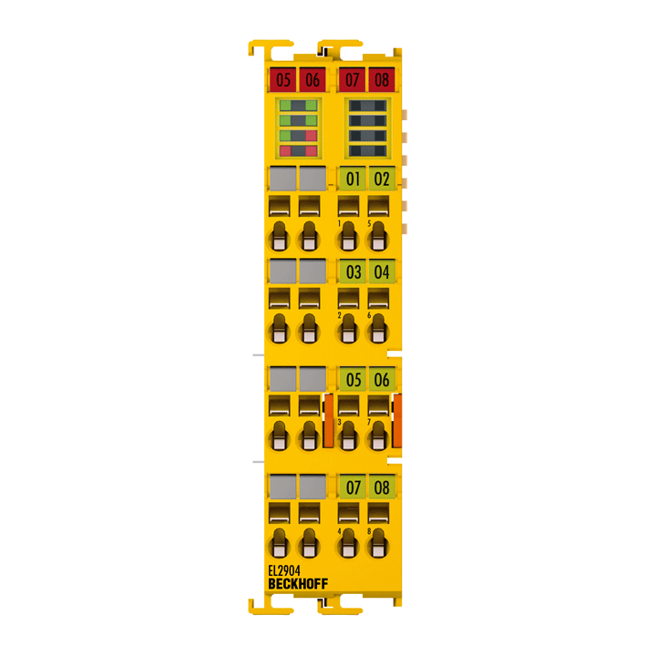 Beckhoff EL2904 4 Kanallı Dijital Çıkış Terminali TwinSAFE 24 V DC