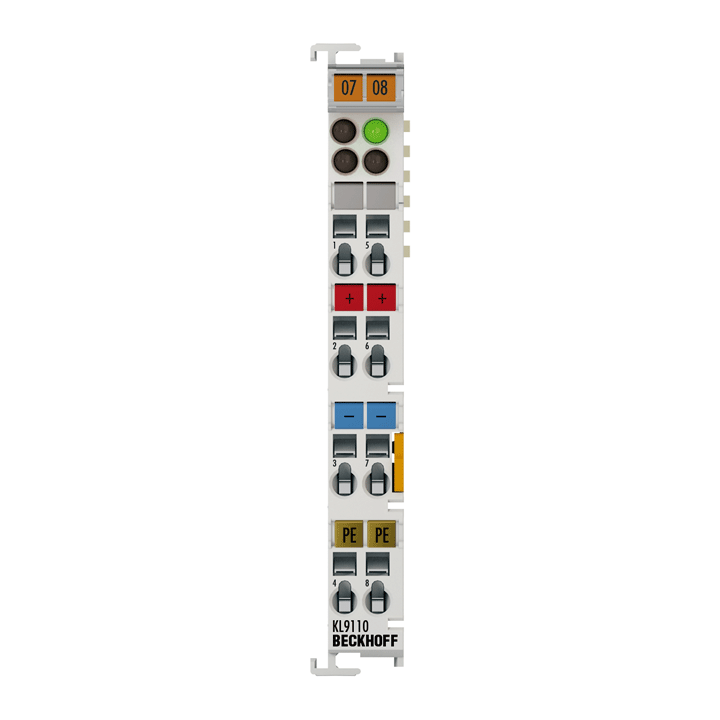 Beckhoff KL9110 Potansiyel Besleme Terminali, 24 V DC, Diagnostikli