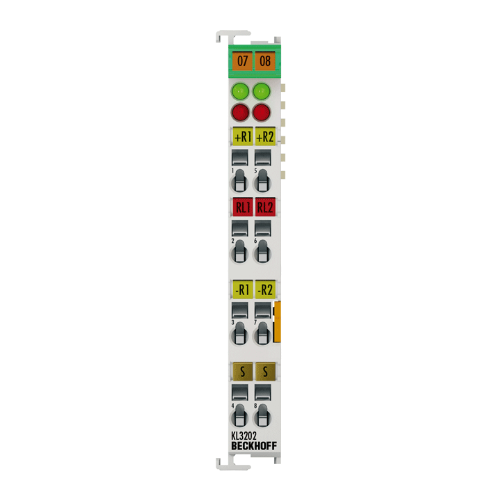 Beckhoff KL3202 2 Kanallı Giriş Terminali Pt100 (RTD)