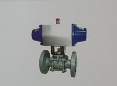 DN 25 TEK ETKİLİ PNÖMATİK ATUATÖRLÜ KÜRESEL VANA TAM GEÇİŞLİ PİK DÖKÜM