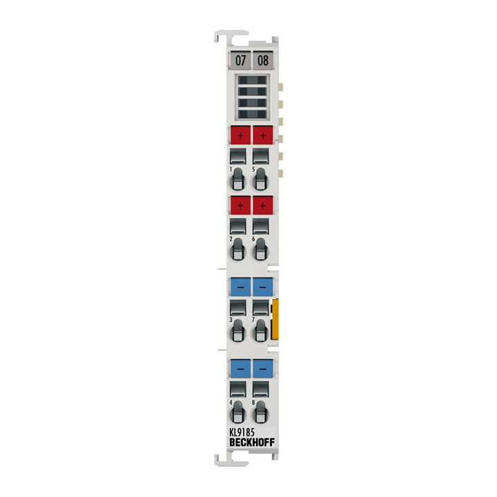 Beckhoff KL9185 Potansiyel Dağıtım Terminali, 4 x 24 V DC, 4 x 0 V DC