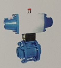 DN 25 TEK ETKİLİ PNÖMATİK ATUATÖRLÜ KÜRESEL VANA TAM GEÇİŞLİ KARBON ÇELİK (DİŞLİ)