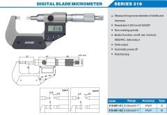 Dijital Bıçak Ağızlı Mikrometre 316 Serisi Tip A