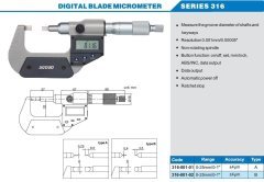 Dijital Bıçak Ağızlı Mikrometre 316 Serisi Tip B