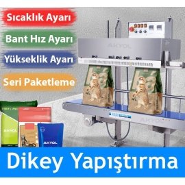 Hualian 1370 LD DİKEY Yürüyen Bantlı Otomatik Folyo ve Naylon Yapıştırma Makinası(Telefon ile sipariş veriniz)