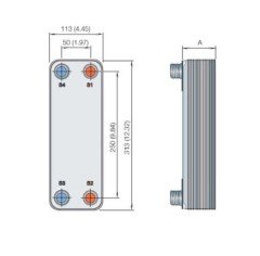 ALFA LAVAL CBH30 serisi 45 kw'lık Kaynaklı Yerden Isıtma Eşanjörü