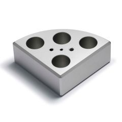 Velp A00000327 MultiAluBlock™, 4 pos. Ø21 x h31 mm