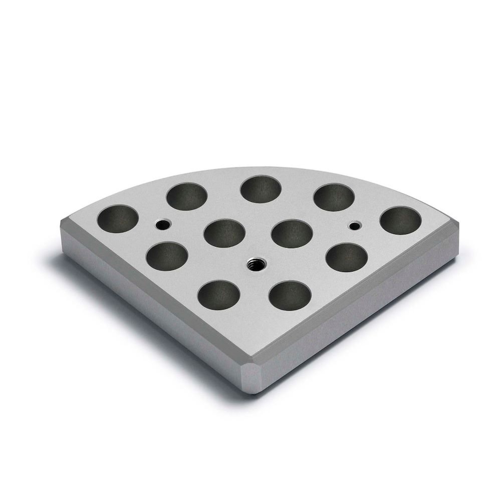 Velp A00000337 MultiAluBlock™, 11 pos. Ø12 x h 14 mm