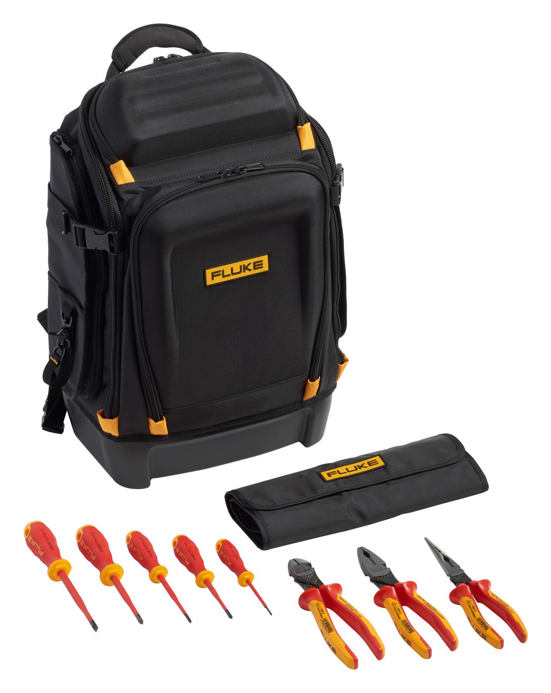 Fluke IKPK7 - Fluke Pack30 Profesyonel Aletler için Sırt Çantası + Yalıtımlı El Araçları Başlangıç Seti