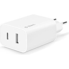 2SCS25B ttec SmartCharger Duo USB-C + USB-A 2.4A Seyahat Şarj Aleti Beyaz