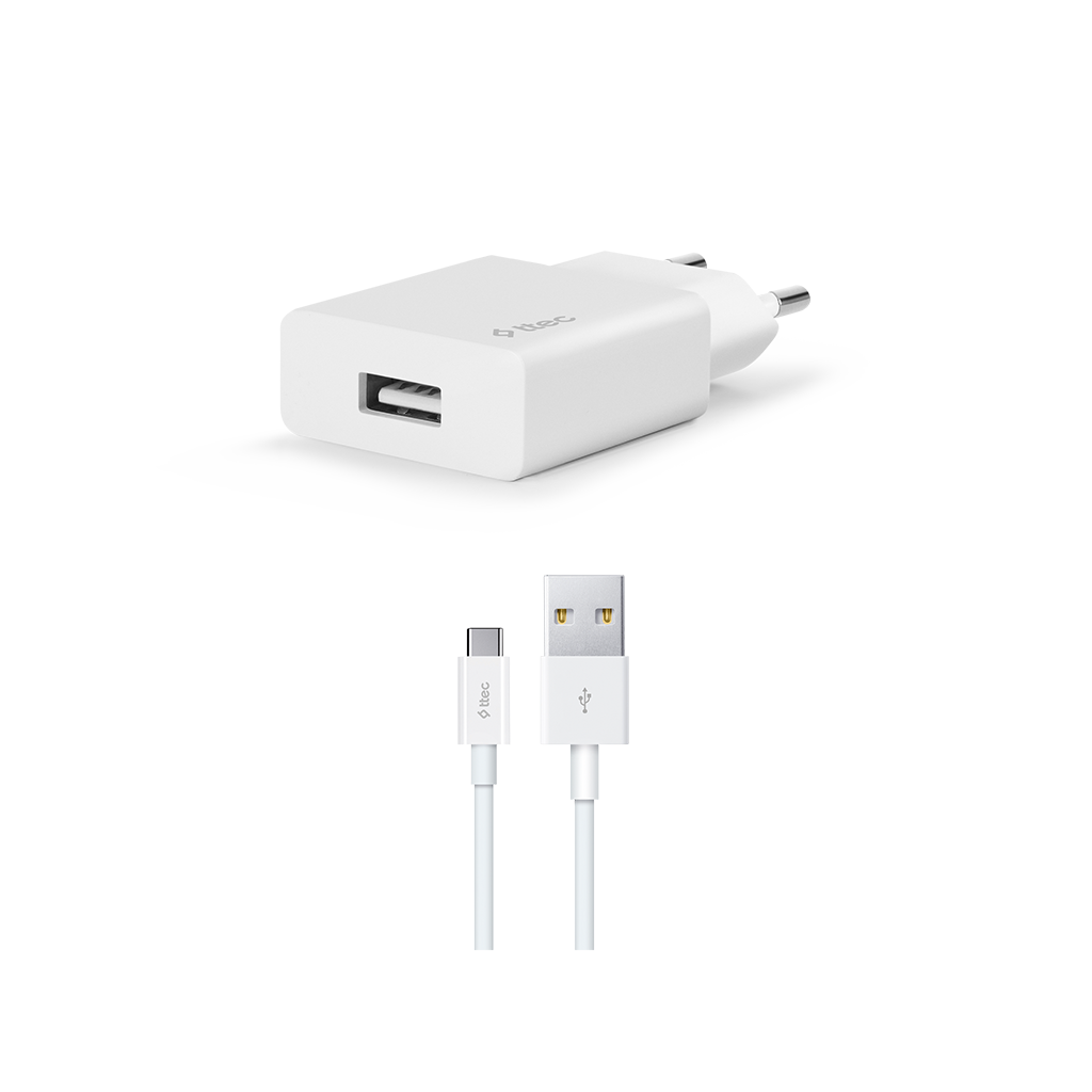 2SCS20C ttec SmartCharger 2.1A Seyahat Şarj Aleti + Type-C Kablo