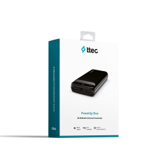 2BB178S ttec PowerUp Duo 20.000mAh Taşınabilir Şarj Aleti / Powerbank Siyah